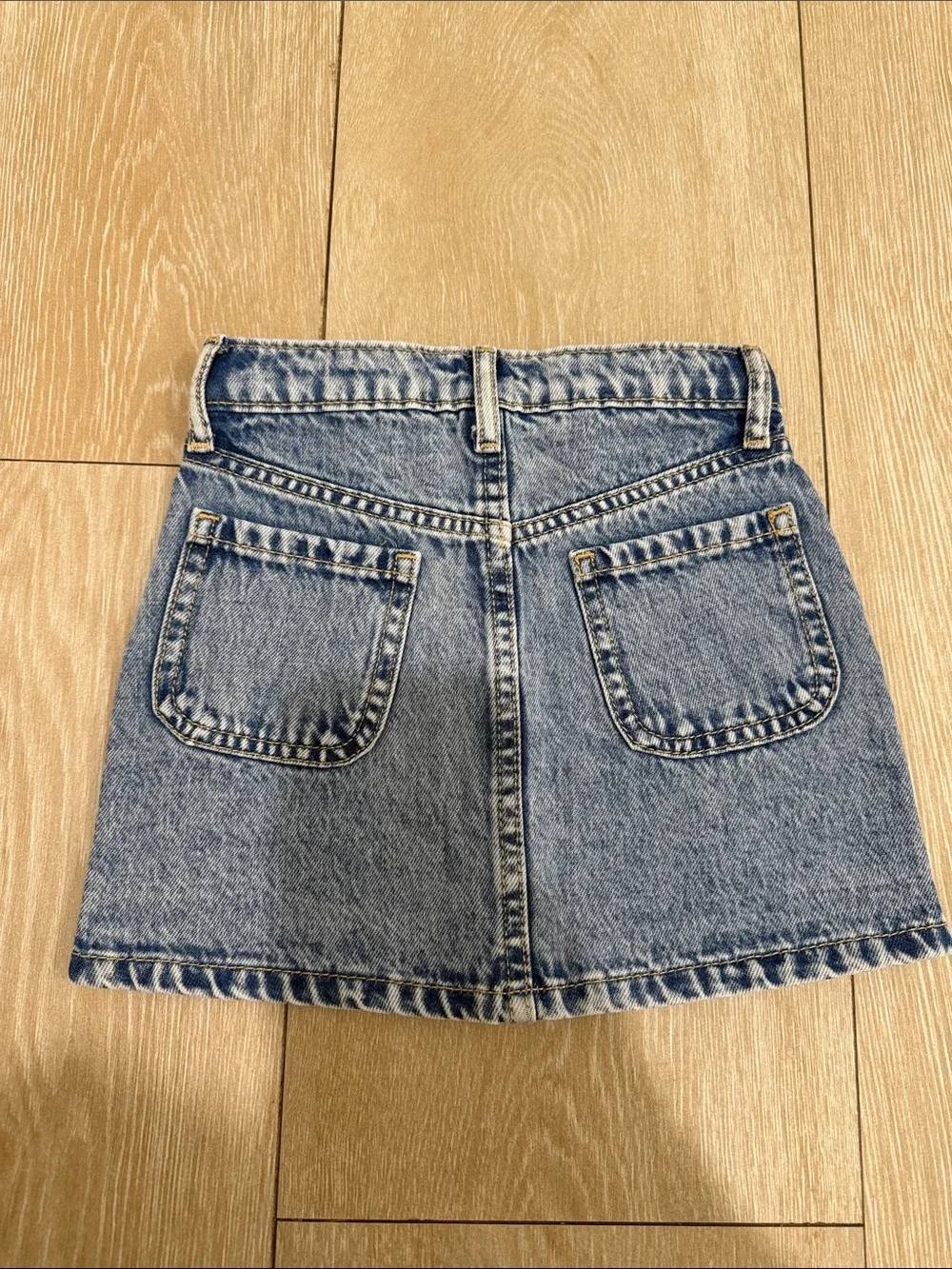 Old Navy Girls Denim Button-Front Mini Skirt with Multicolor Buttons